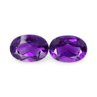 1.52 Ct.Tw.Total Carat Weight Amethyst Pair from Brazil Video