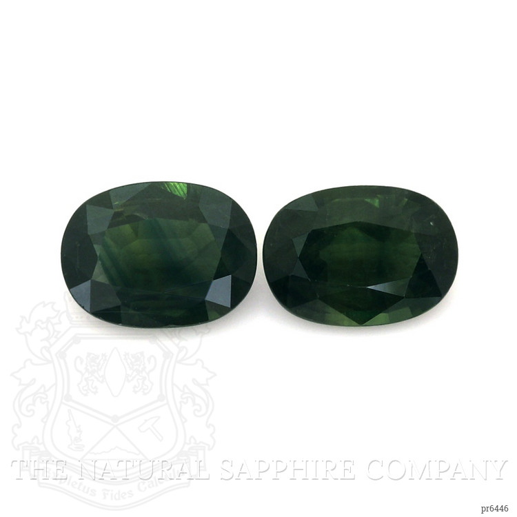 6.20 Ct.Tw. Bluish Green Sapphire Pair from Ceylon (Sri Lanka)