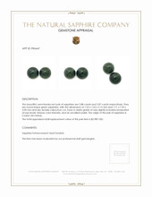 5.75&nbsp;Ct.Tw.Total Carat Weight Green Cabochon Sapphire Pair from Ceylon (Sri Lanka) Appraisal