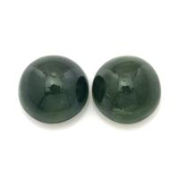 5.75&nbsp;Ct.Tw.Total Carat Weight Green Cabochon Sapphire Pair from Ceylon (Sri Lanka) Video