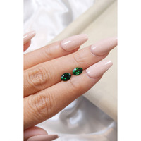 1.46 Ct.Tw.Total Carat Weight Chrome Tourmaline Pair from Mozambique Life Style