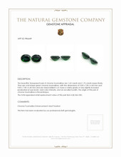 3.38 Ct.Tw.Total Carat Weight Green Chrome Tourmaline Pair from Mozambique Appraisal