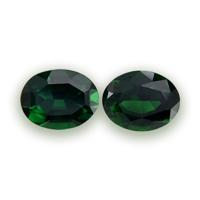 3.38 Ct.Tw.Total Carat Weight Chrome Tourmaline Pair from Mozambique Video