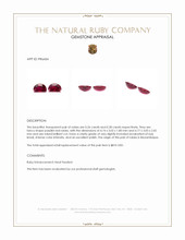 0.54 Ct.Tw.Total Carat Weight Purplish Red Ruby Pair from Mozambique Appraisal