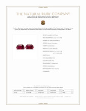 0.54 Ct.Tw.Total Carat Weight Purplish Red Ruby Pair from Mozambique Scan Report