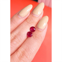 1.74 Ct.Tw.Total Carat Weight Ruby Pair from Mozambique Life Style