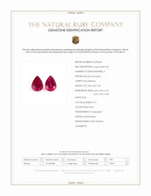 1.85 Ct.Tw.Total Carat Weight Pinkish Red Ruby Pair from Mozambique Scan Report