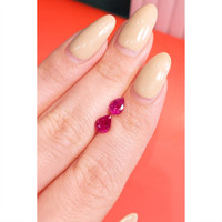 1.85 Ct.Tw.Total Carat Weight Ruby Pair from Mozambique Life Style