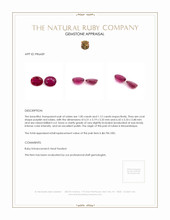 2.12 Ct.Tw.Total Carat Weight Purplish Red Ruby Pair from Mozambique Appraisal