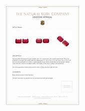 2.05 Ct.Tw.Total Carat Weight Ruby Pair from Mozambique Appraisal