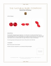 2.25&nbsp;Ct.Tw.Total Carat Weight Ruby Pair from Mozambique Appraisal