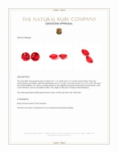 2.25 Ct.Tw.Total Carat Weight Ruby Pair from Mozambique Appraisal