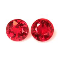 2.25 Ct.Tw.Total Carat Weight Ruby Pair from Mozambique Video