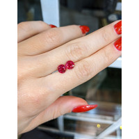 2.25 Ct.Tw.Total Carat Weight Ruby Pair from Mozambique Life Style