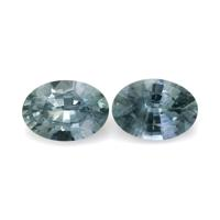 1.62 Ct.Tw.Total Carat Weight Greenish Blue Sapphire Pair from Madagascar Video