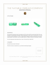 1.70 Ct.Tw.Total Carat Weight Emerald Pair from Zambia Appraisal