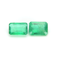 1.70 Ct.Tw.Total Carat Weight Emerald Pair from Zambia Video