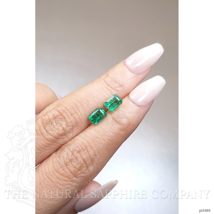 2.46 Ct.Tw. Emerald Pair from Zambia