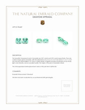 1.77 Ct.Tw.Total Carat Weight Emerald Pair from Brazil Appraisal