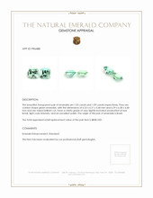 2.12 Ct.Tw.Total Carat Weight Emerald Pair from Brazil Appraisal