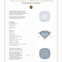2.12 Ct.Tw.Total Carat Weight Emerald Pair from Brazil 3 D Scan Report