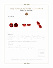 3.27 Ct.Tw.Total Carat Weight Ruby Pair from Mozambique Appraisal