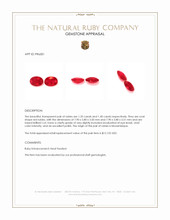 2.75 Ct.Tw.Total Carat Weight Ruby Pair from Mozambique Appraisal