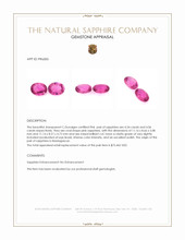 8.60 Ct.Tw.Total Carat Weight Pink Sapphire Pair from Madagascar Appraisal