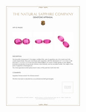 8.60 Ct.Tw.Total Carat Weight Pink Sapphire Pair from Madagascar Appraisal