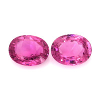 8.60 Ct.Tw.Total Carat Weight Pink Sapphire Pair from Madagascar Video