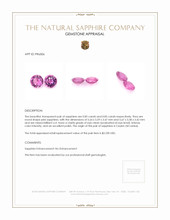 1.70 Ct.Tw.Total Carat Weight Pink Sapphire Pair from Ceylon (Sri Lanka) Appraisal