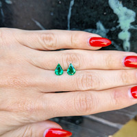 1.70 Ct.Tw.Total Carat Weight Emerald Pair from Zambia Life Style