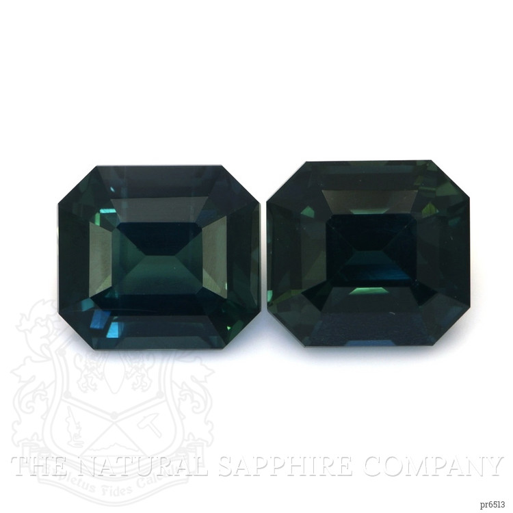 4.92 Ct.Tw. Greenish Blue Sapphire Pair from Ceylon (Sri Lanka)