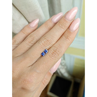 0.61 Ct.Tw.Total Carat Weight Blue Sapphire Pair from East Africa Life Style