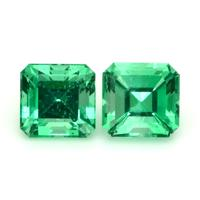 0.64 Ct.Tw.Total Carat Weight Emerald Pair from Russia Video