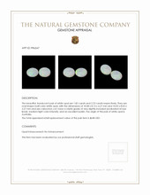 4.05 Ct.Tw.Total Carat Weight Cabochon White Opal Pair from Australia Appraisal