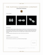 2.57 Ct.Tw.Total Carat Weight Cabochon White Opal Pair from Australia Appraisal