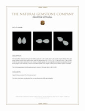 2.57 Ct.Tw.Total Carat Weight Cabochon Opal Pair from Australia Appraisal