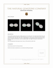 3.27&nbsp;Ct.Tw.Total Carat Weight Cabochon White Opal Pair from Australia Appraisal