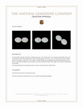 3.27 Ct.Tw.Total Carat Weight Cabochon Opal Pair from Australia Appraisal