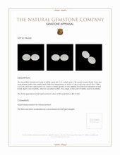 2.59 Ct.Tw.Total Carat Weight Cabochon White Opal Pair from Australia Appraisal