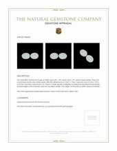 3.28 Ct.Tw.Total Carat Weight Cabochon White Opal Pair from Australia Appraisal