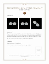 2.62 Ct.Tw.Total Carat Weight Cabochon White Opal Pair from Australia Appraisal