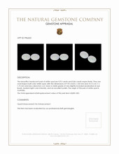 1.78 Ct.Tw.Total Carat Weight Cabochon White Opal Pair from Australia Appraisal