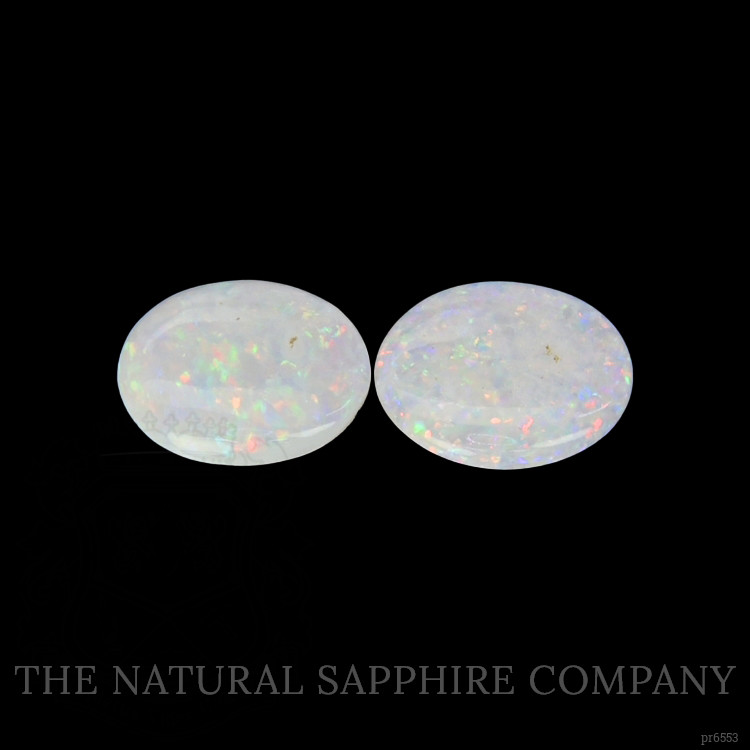 1.78 Ct.Tw. Cabochon White Opal Pair from Australia