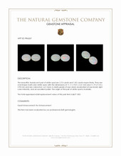 3.92 Ct.Tw.Total Carat Weight Cabochon Opal Pair from Australia Appraisal