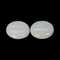 3.92&nbsp;Ct.Tw.Total Carat Weight Cabochon White Opal Pair from Australia Video
