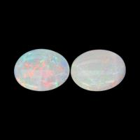 3.38&nbsp;Ct.Tw.Total Carat Weight Cabochon White Opal Pair from Australia Video
