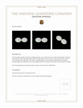 2.92 Ct.Tw.Total Carat Weight Cabochon White Opal Pair from Australia Appraisal