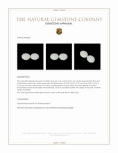 2.92 Ct.Tw.Total Carat Weight Cabochon Opal Pair from Australia Appraisal